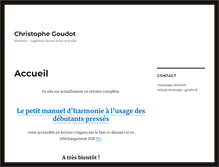 Tablet Screenshot of christophe-goudot.fr